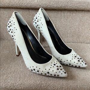 Boutique 9 Ivory Studded Heels